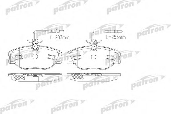 PATRON PBP1000 Тормозные колодки для FIAT