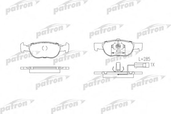PATRON PBP1040 Тормозные колодки для ALFA ROMEO 146