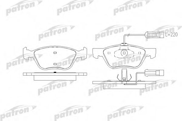 PATRON PBP1052 Тормозные колодки для FIAT PUNTO