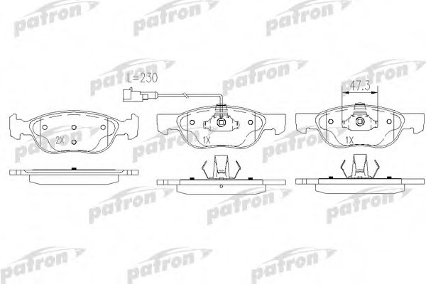 PATRON PBP1056 Тормозные колодки для FIAT BRAVA