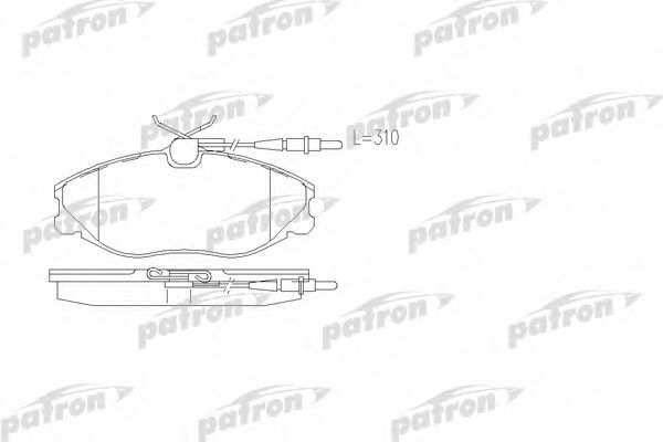 PATRON PBP1063 Тормозные колодки PATRON для PEUGEOT