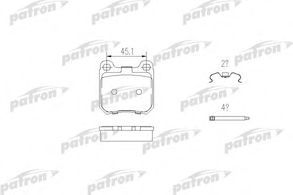 PATRON PBP1117 Тормозные колодки для SAAB 900