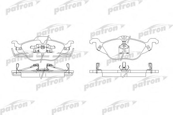 PATRON PBP1293 Тормозные колодки для OPEL ASTRA G кабрио (F67)