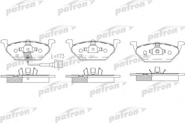 PATRON PBP1398 Тормозные колодки для AUDI A2