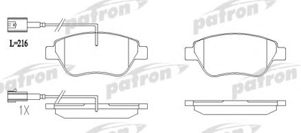 PATRON PBP1466 Тормозные колодки для FIAT BRAVO 2