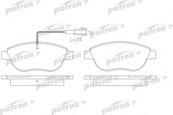 PATRON PBP1467 Тормозные колодки для FIAT BRAVO 2