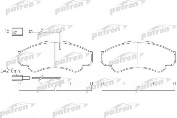 PATRON PBP1479 Тормозные колодки для FIAT