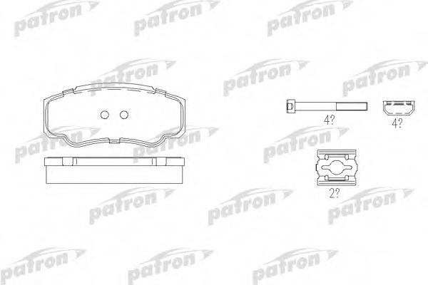 PATRON PBP1480 Тормозные колодки для FIAT