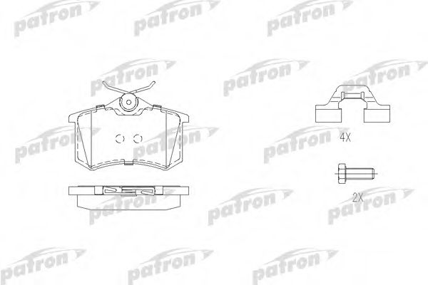 PATRON PBP1481 Тормозные колодки для AUDI A4