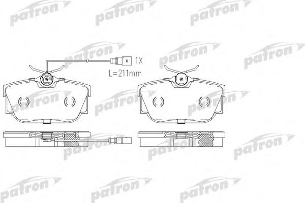 PATRON PBP1482 Тормозные колодки PATRON для SEAT
