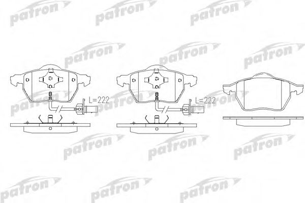 PATRON PBP1495 Тормозные колодки для VOLVO S70