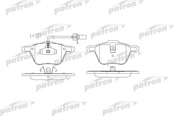 PATRON PBP1497 Тормозные колодки PATRON для SEAT