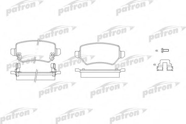 PATRON PBP1521 Тормозные колодки для OPEL ASTRA G кабрио (F67)
