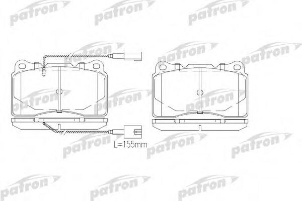 PATRON PBP1545 Тормозные колодки для FIAT