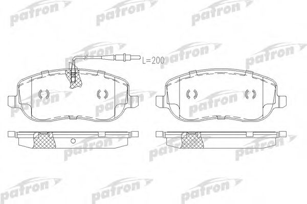 PATRON PBP1566 Тормозные колодки для FIAT SCUDONATO