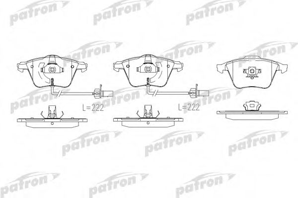 PATRON PBP1629 Тормозные колодки PATRON для SEAT