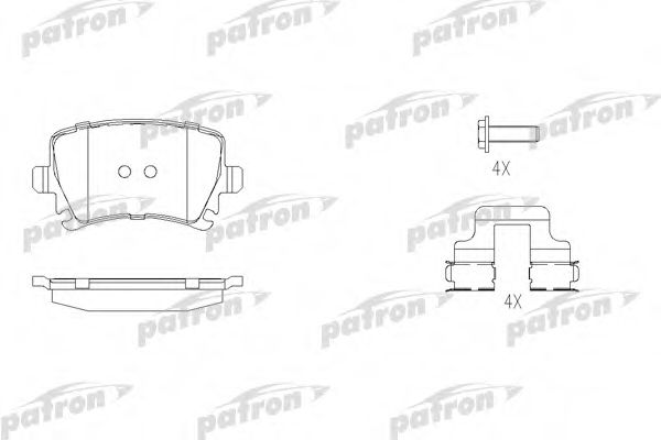 PATRON PBP1636 Тормозные колодки для AUDI A4
