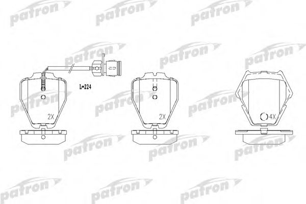 PATRON PBP1710 Тормозные колодки для AUDI A8