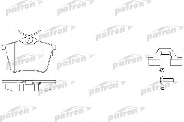 PATRON PBP1727 Тормозные колодки PATRON для PEUGEOT