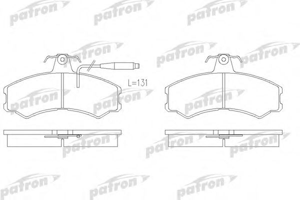 PATRON PBP287 Тормозные колодки для FIAT DUCATO