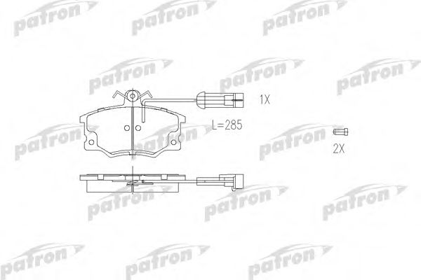 PATRON PBP370 Тормозные колодки для FIAT BARCHETTA