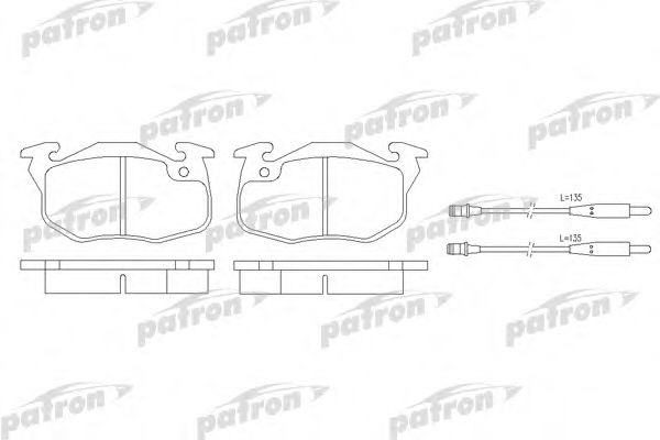 PATRON PBP393 Тормозные колодки для RENAULT CLIO