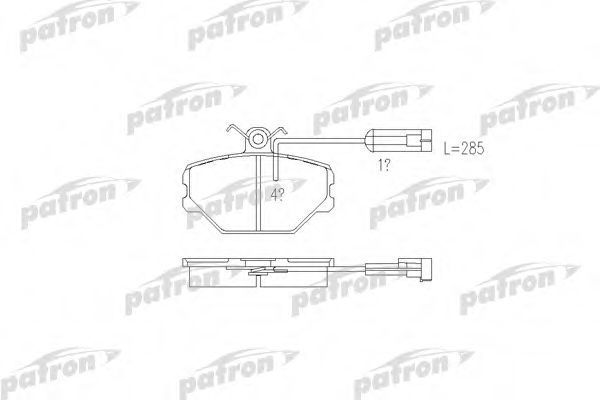 PATRON PBP524 Тормозные колодки для FIAT TIPO