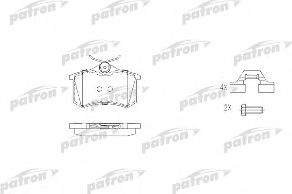 PATRON PBP541 Тормозные колодки для SEAT CORDOBA