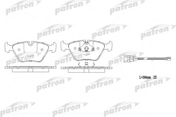 PATRON PBP779 Тормозные колодки для BMW
