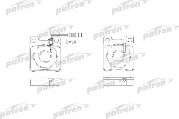 PATRON PBP799 Тормозные колодки для MERCEDES-BENZ W124