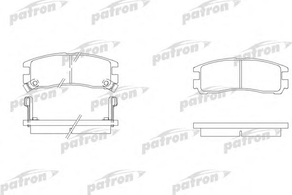 PATRON PBP803 Тормозные колодки PATRON для CHRYSLER