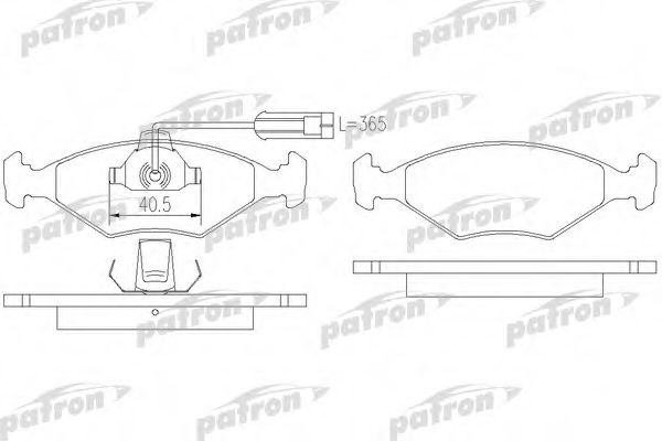 PATRON PBP912 Тормозные колодки для FIAT PALIO