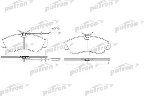 PATRON PBP968 Тормозные колодки для FIAT