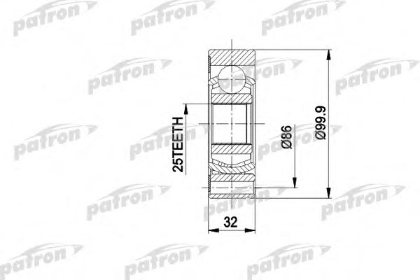 PATRON PCV1005 ШРУС для FORD