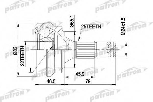 PATRON PCV1015 ШРУС для CITROEN