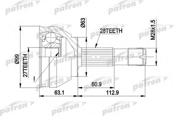 PATRON PCV1020 ШРУС для CITROEN