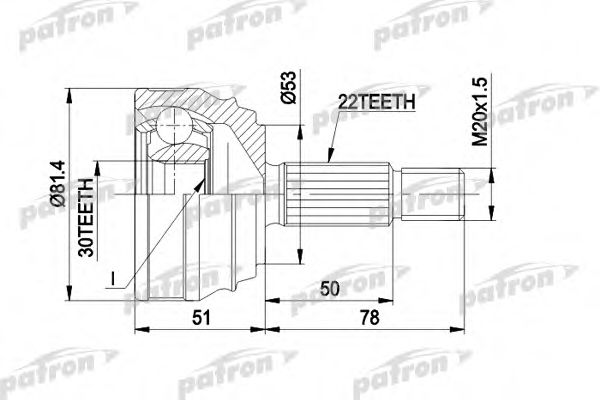 PATRON PCV1021 ШРУС для SEAT