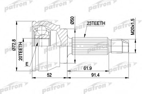PATRON PCV1037 ШРУС PATRON 