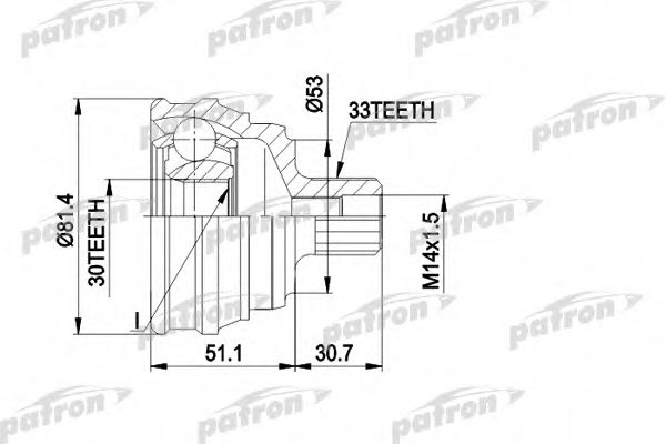 PATRON PCV1066 ШРУС PATRON 