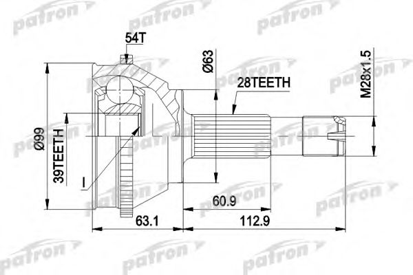 PATRON PCV1120 ШРУС для CITROEN
