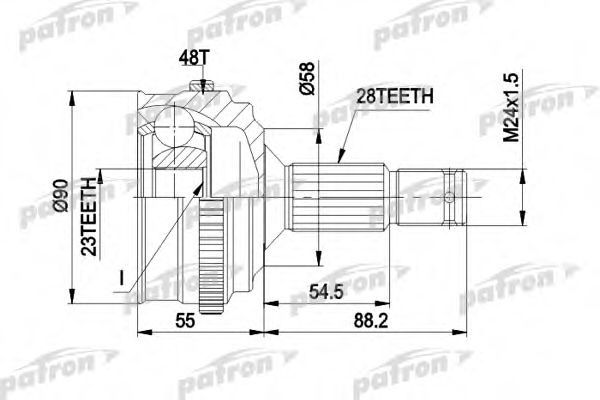 PATRON PCV1179 ШРУС для CITROEN
