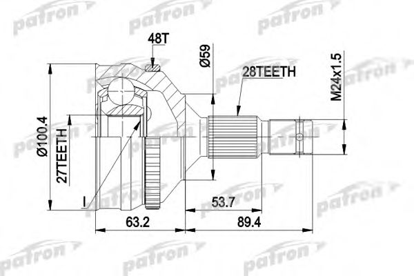 PATRON PCV1180 ШРУС для CITROEN