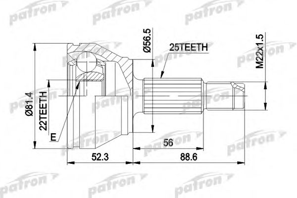PATRON PCV1192 ШРУС для FORD