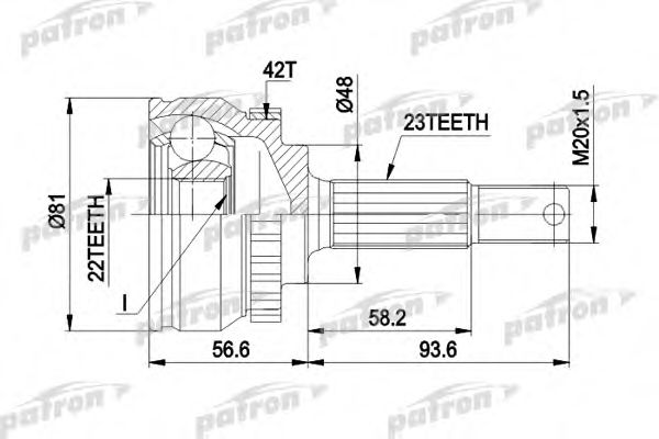 PATRON PCV1193 ШРУС для NISSAN