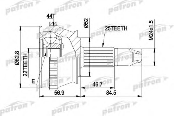 PATRON PCV1210 ШРУС для FIAT PUNTO