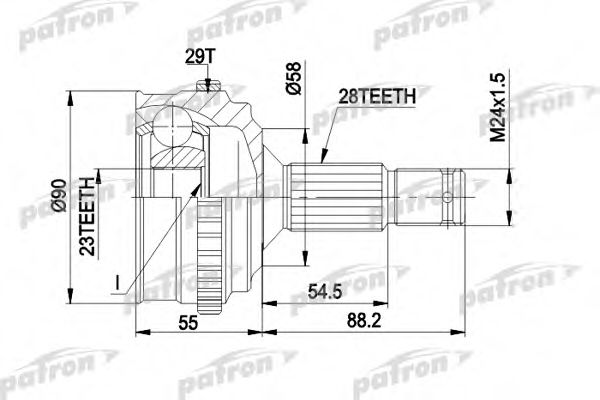 PATRON PCV1263 ШРУС для CITROEN