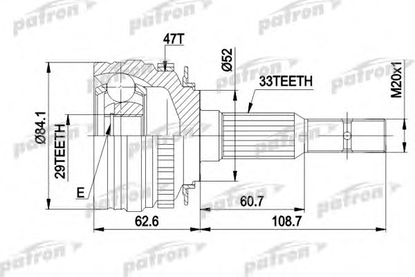PATRON PCV1279 ШРУС PATRON 