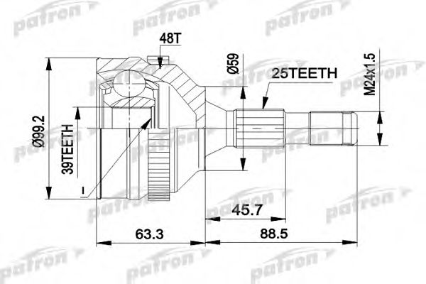 PATRON PCV1281 ШРУС для CITROEN
