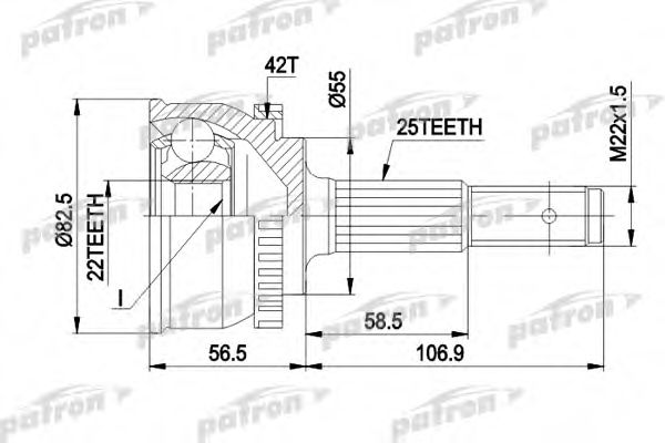 PATRON PCV1293 ШРУС для NISSAN
