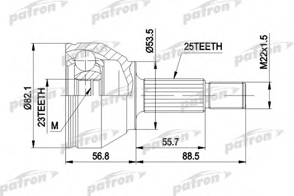 PATRON PCV1354 ШРУС для FORD